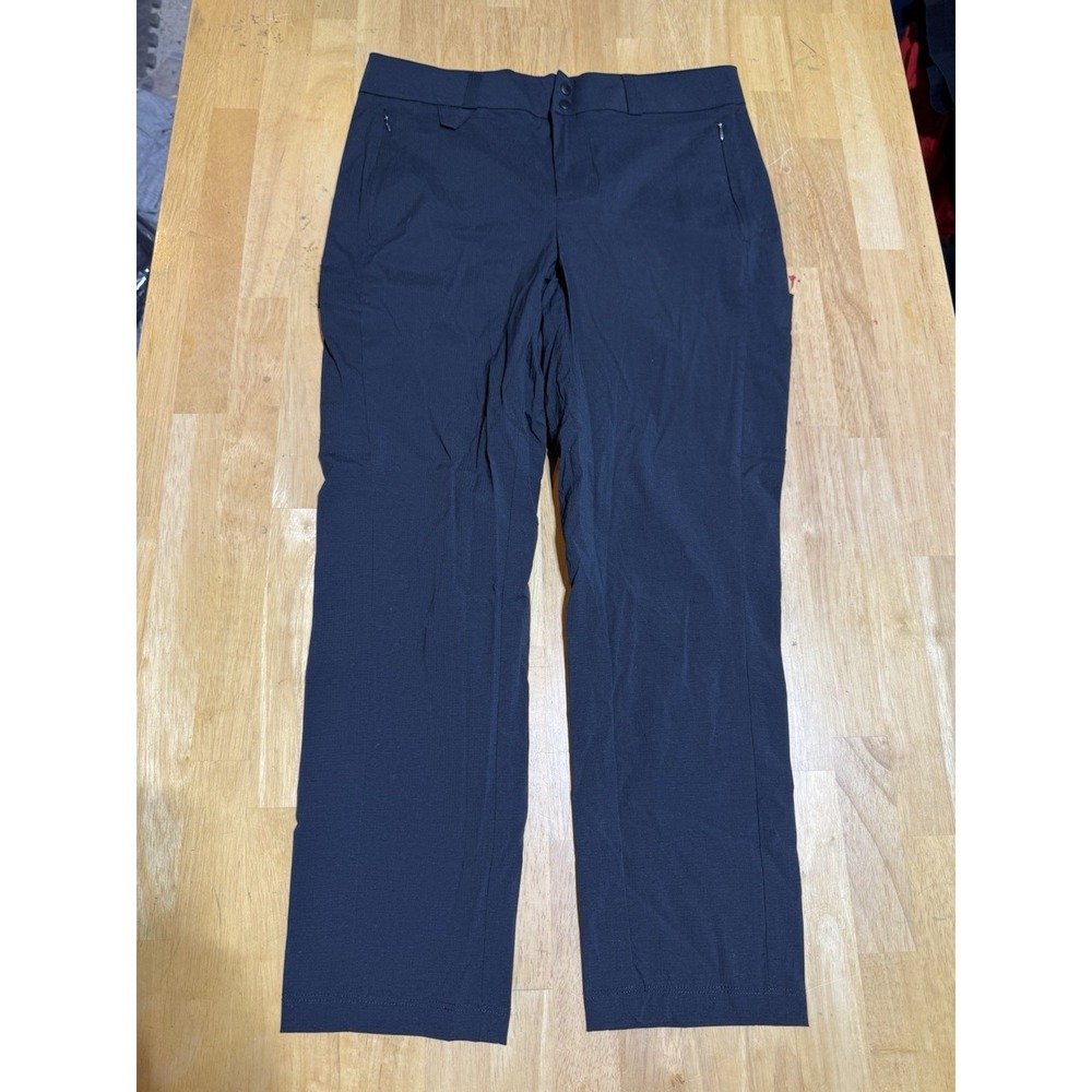 Columbia PFG Women's Fishing Pants Size 10 Black Zip Pockets Hiking Ripstop